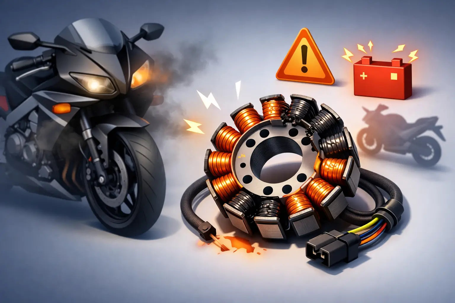 Motorcycle Stator Failure Symptoms to Watch