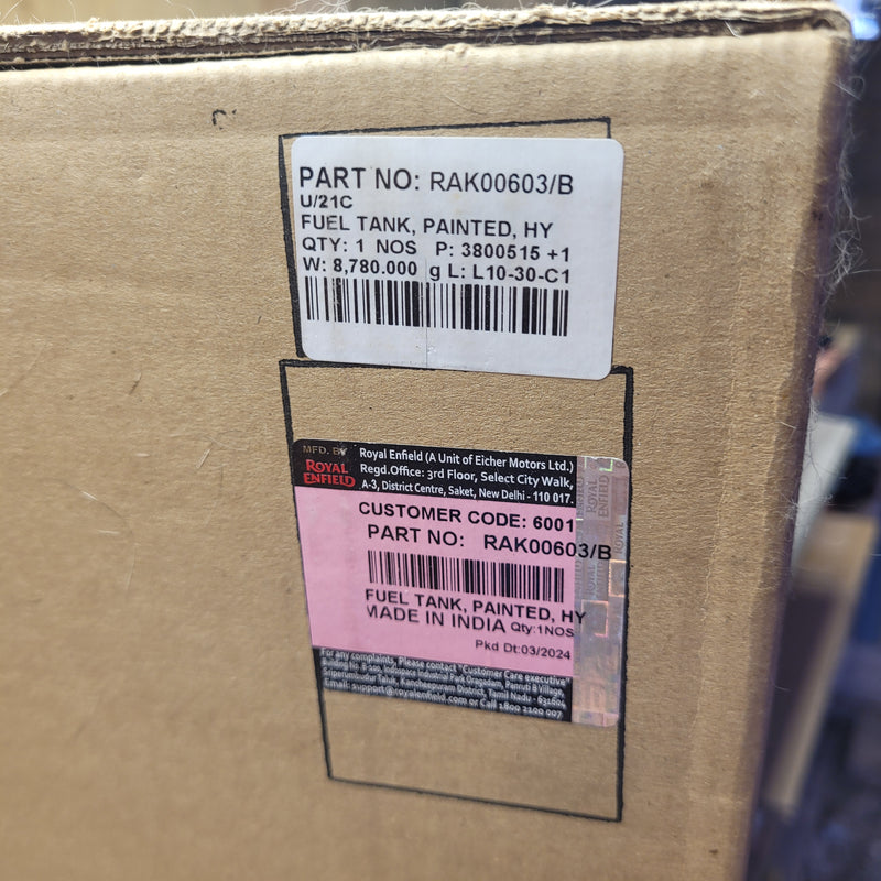 RAK00603/B Shotgun 650 Petrol Tank, Hurricane Grey