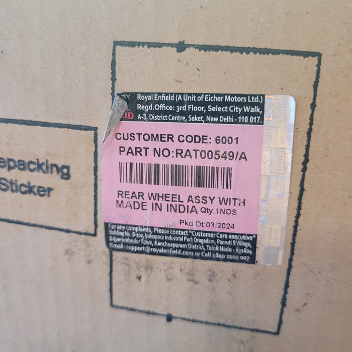 RAT00549/A Front Wheel Assembly